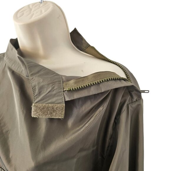 Akira Shorts Romper Mock Neck Long Slv Zip Close Lightweight Womens M Green - Picture 4 of 12